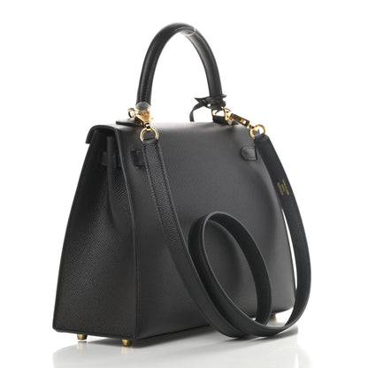 Hermes Epsom Kelly Sellier 25 Black 3 of 11