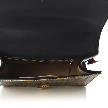 Gucci Iridescent Brocade Small Sylvie Shoulder Bag Gold 5 of 9
