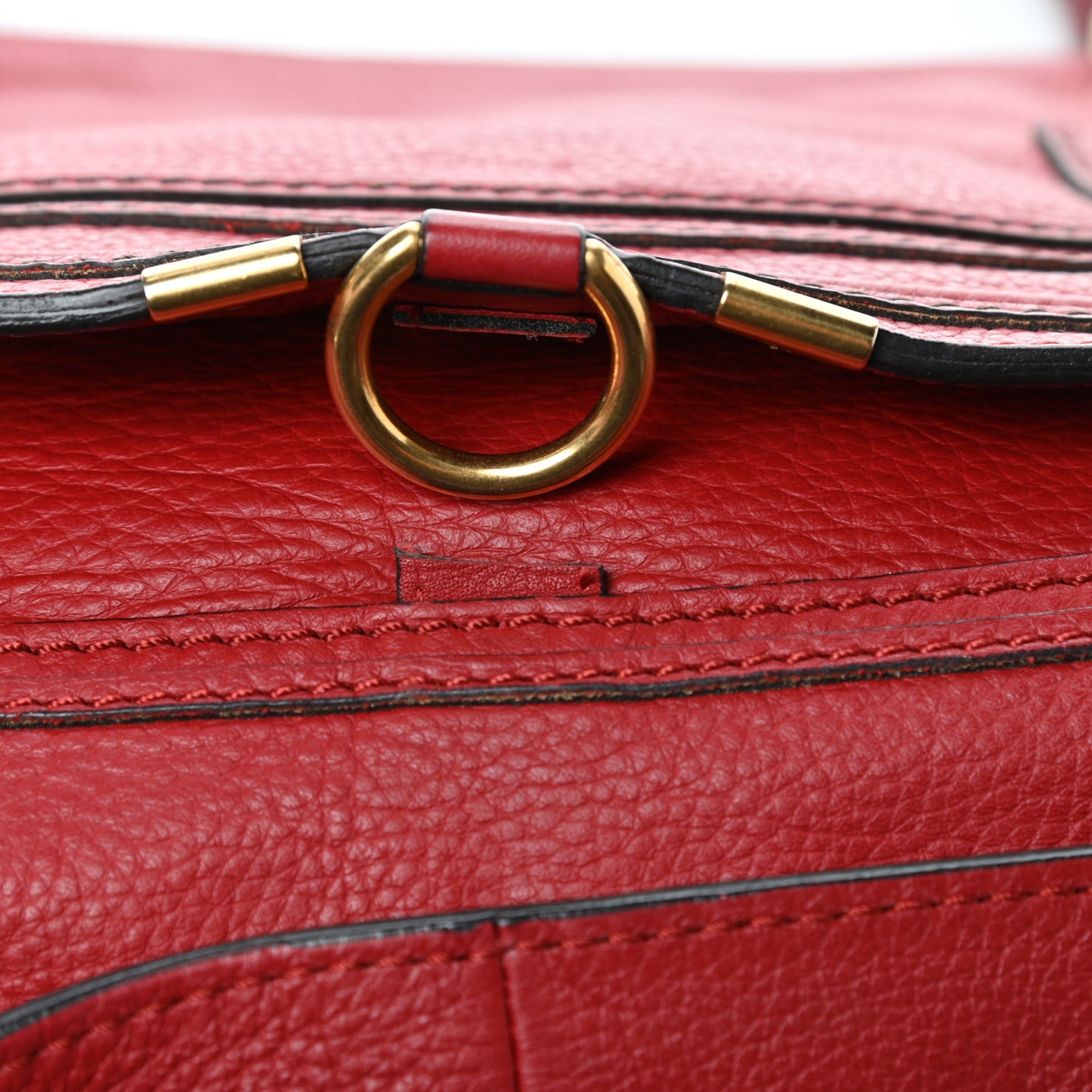 Calfskin Medium Marcie Satchel Peony Red
