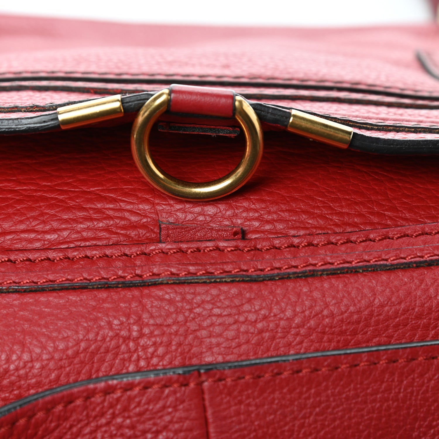 Chloe Calfskin Medium Marcie Satchel Peony Red 7 of 11