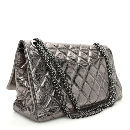 Chanel Metallic Aged Calfskin Quilted 2.55 Reissue 228 Flap Pewter 3 of 10