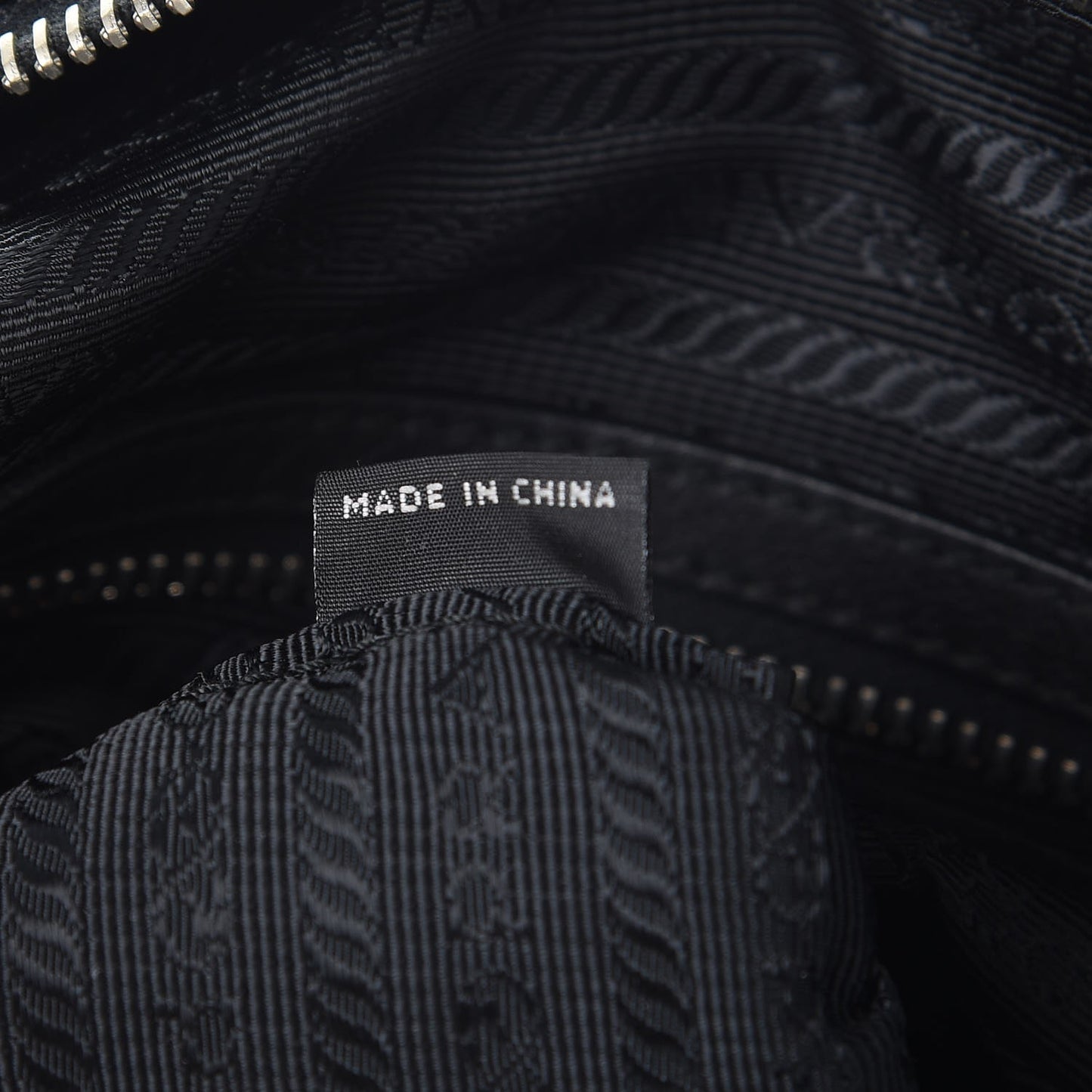 Tessuto Nylon Sacca Shoulder Bag Nero Black