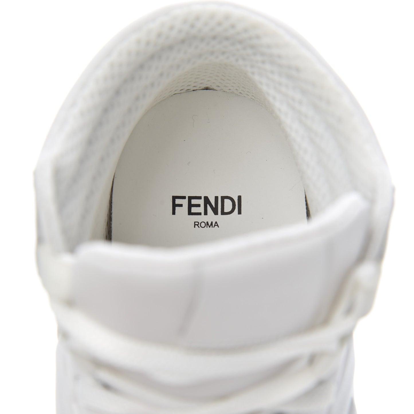 Nappa Macro FF Embossed Womens High Top Sneakers 37.5 White Ice