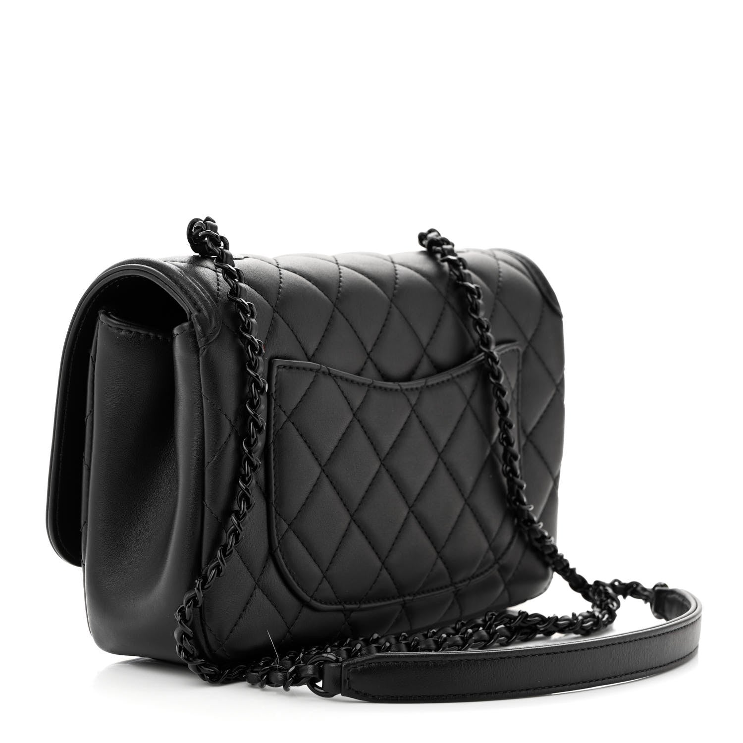 Chanel Lambskin Quilted Small CC Filigree Flap Black 3 of 11