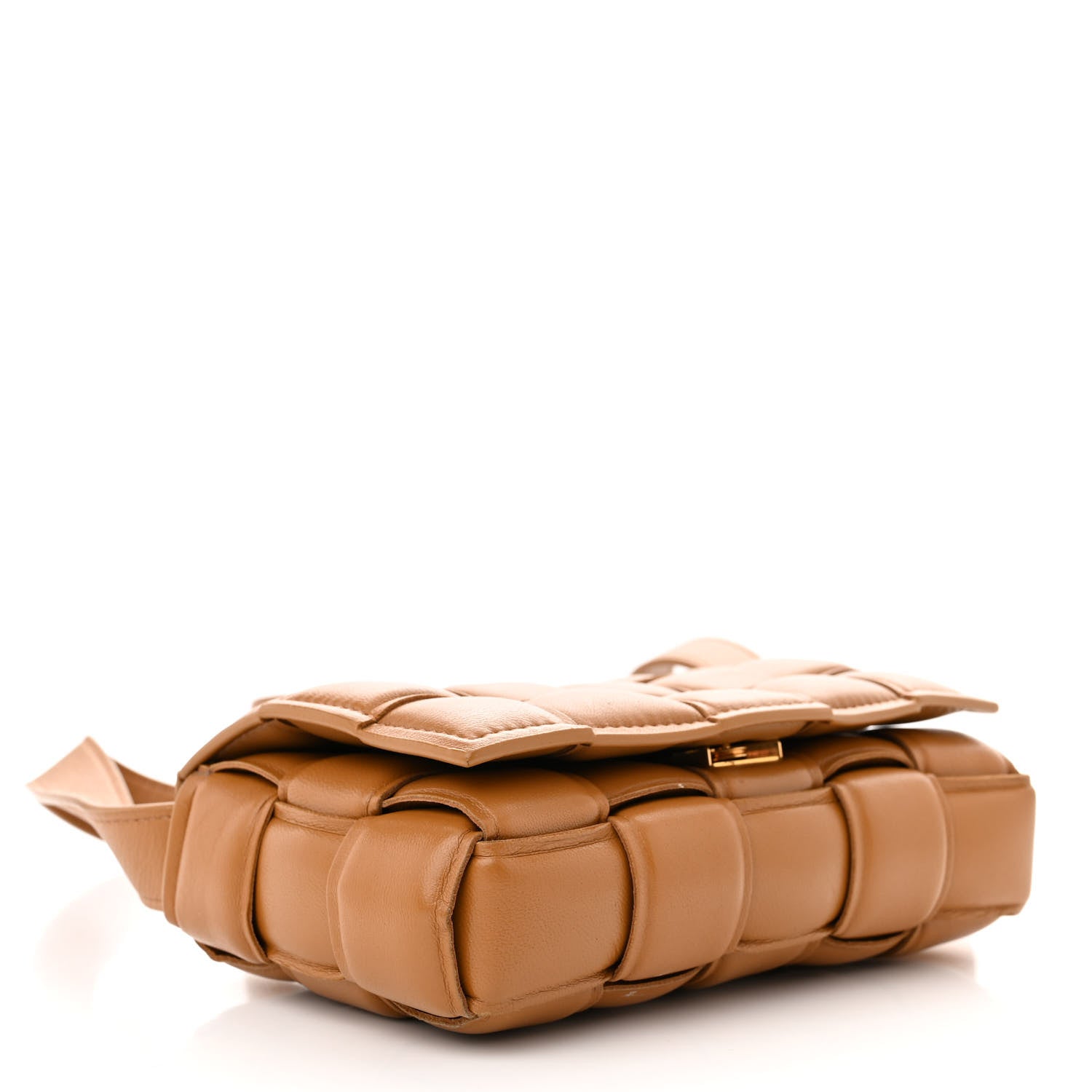 Bottega Veneta Nappa Maxi Intreccio Small Padded Cassette Crossbody Bag Camel 4 of 11