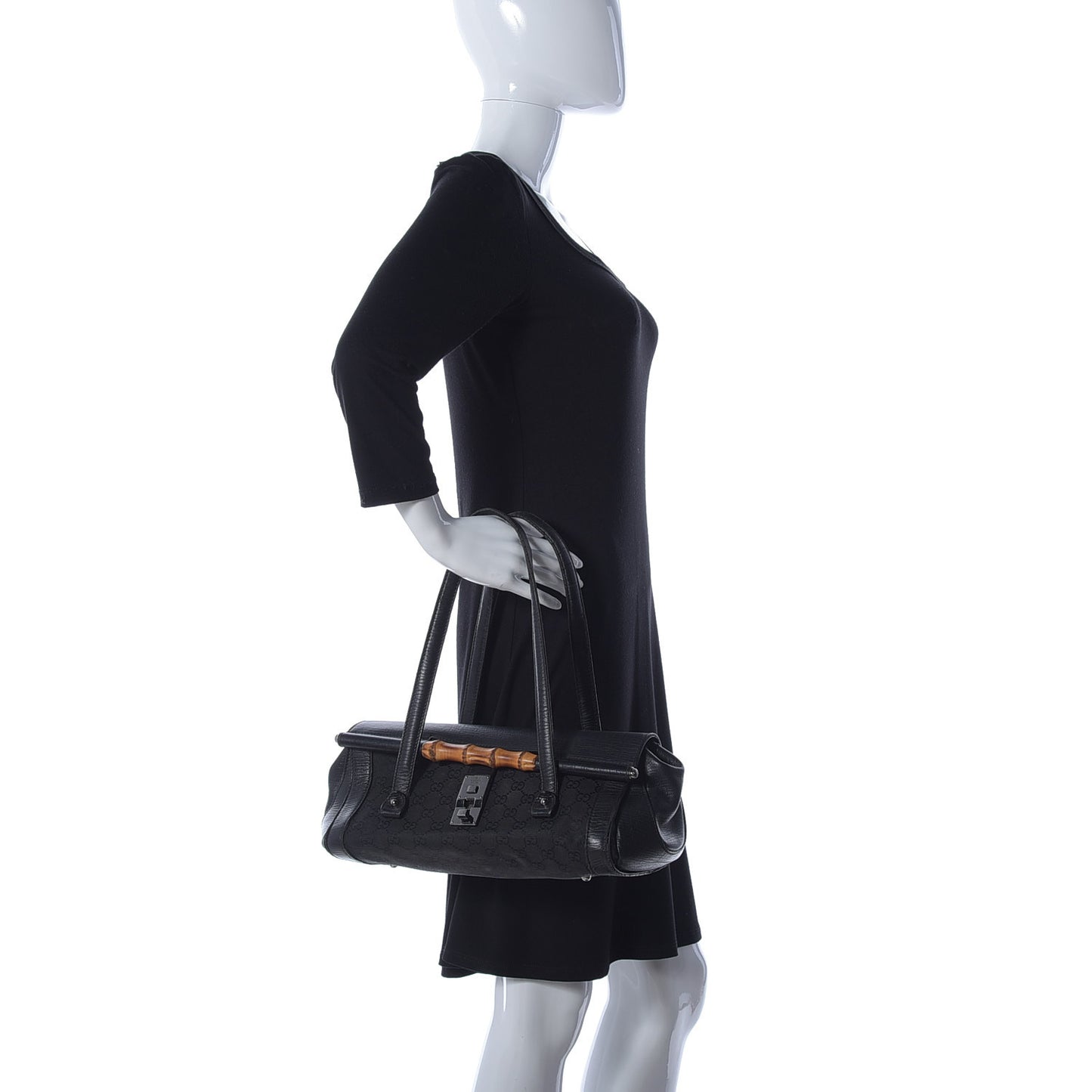 Monogram Bamboo Bullet Bag Black