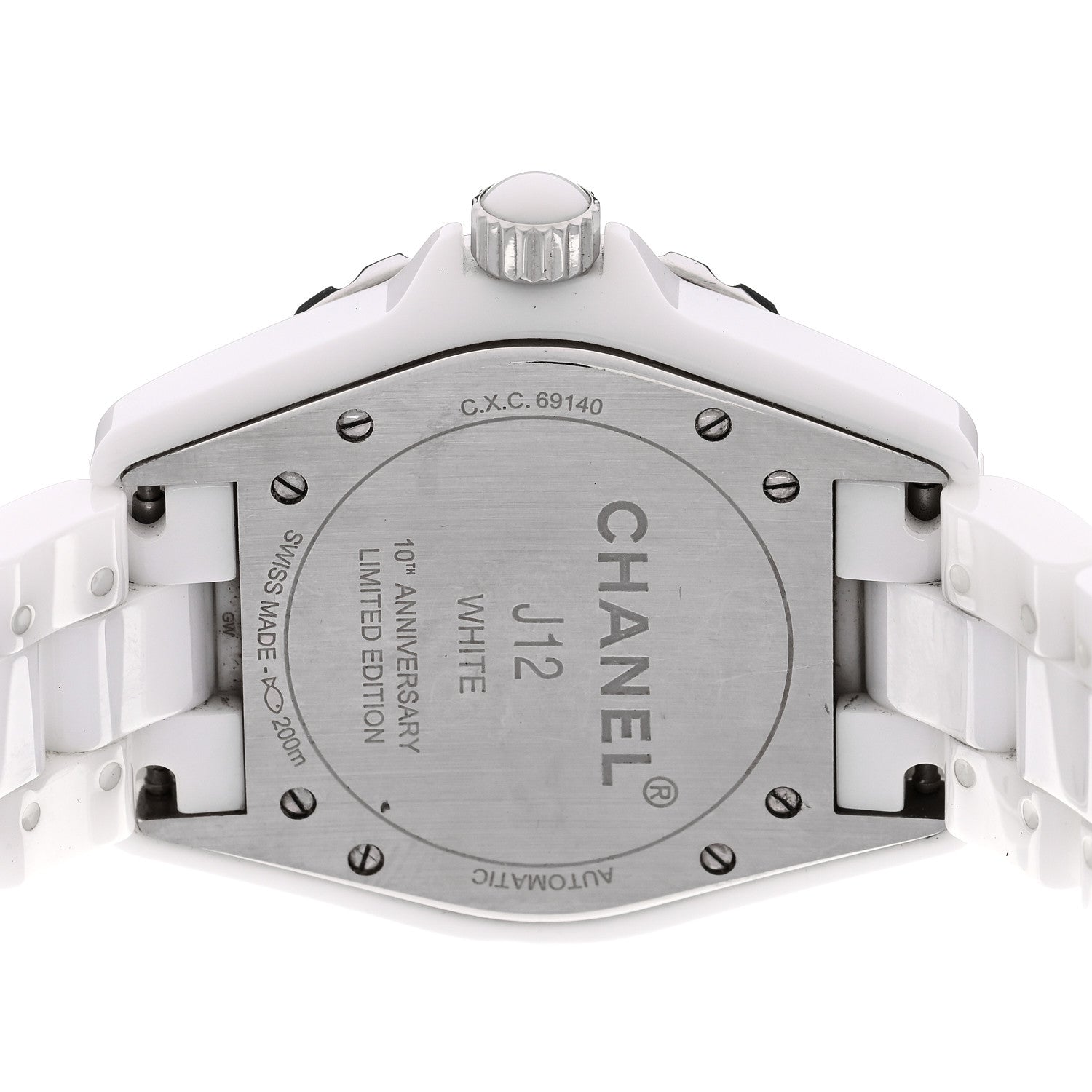 Chanel Stainless Steel Ceramic 38mm J12 Phantom Automatic Watch White 4 of 5