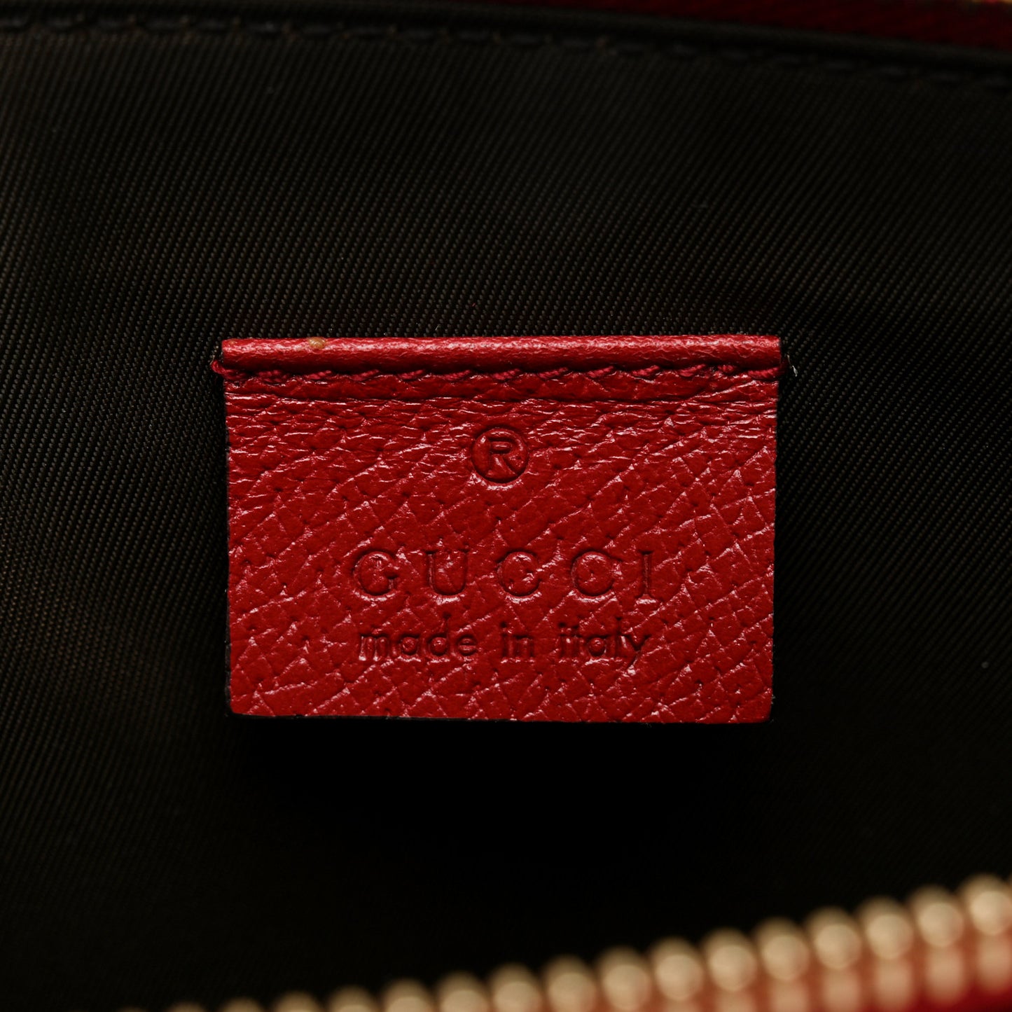 GG Supreme Monogram Tian Large Zip Pouch Beige Multicolor Red