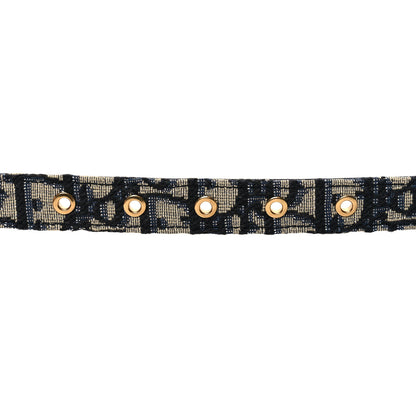 Christian Dior Jacquard Oblique 20mm Saddle Belt 80 32 Blue 3 of 6
