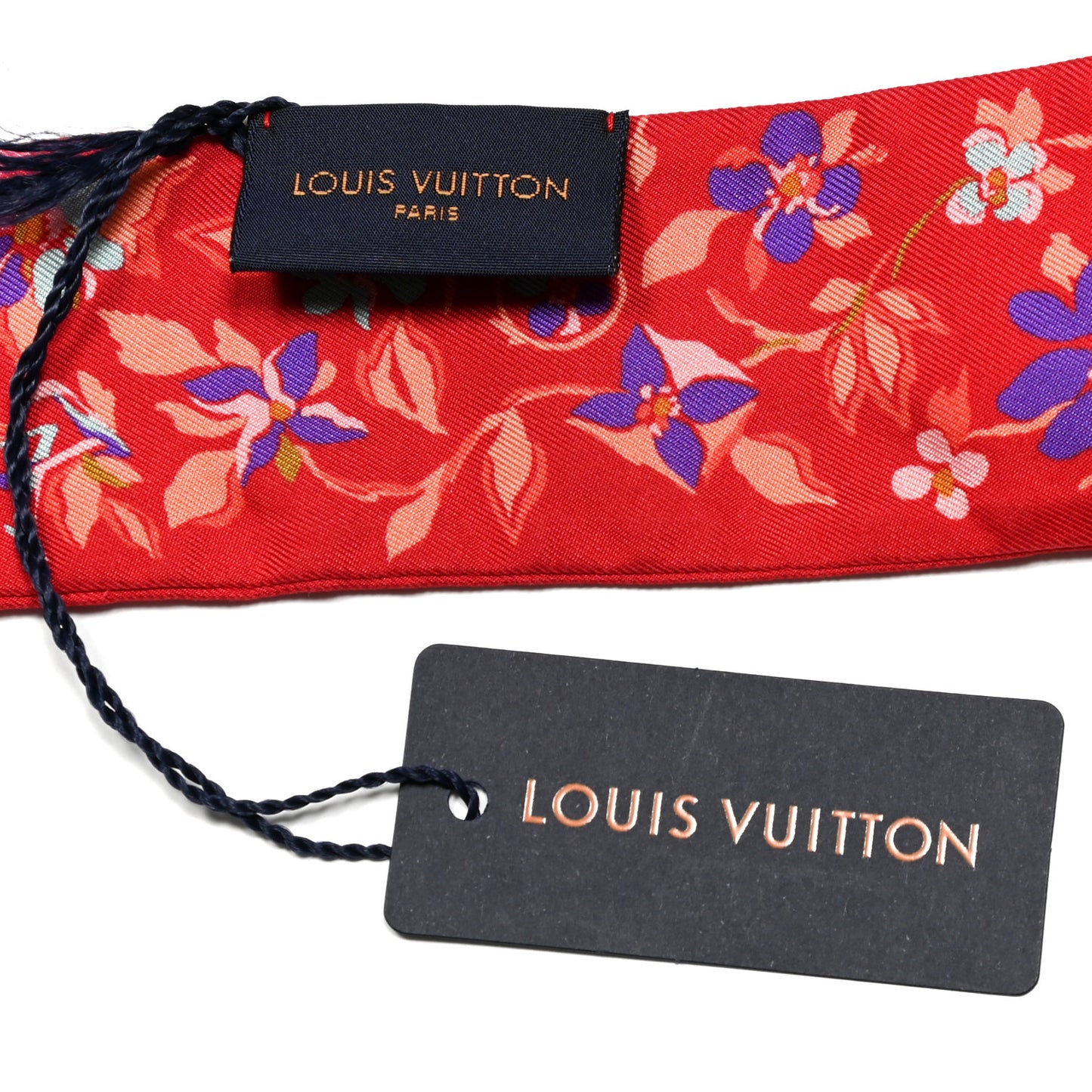 Silk Monogram Floral BB Bandeau Coquelicot