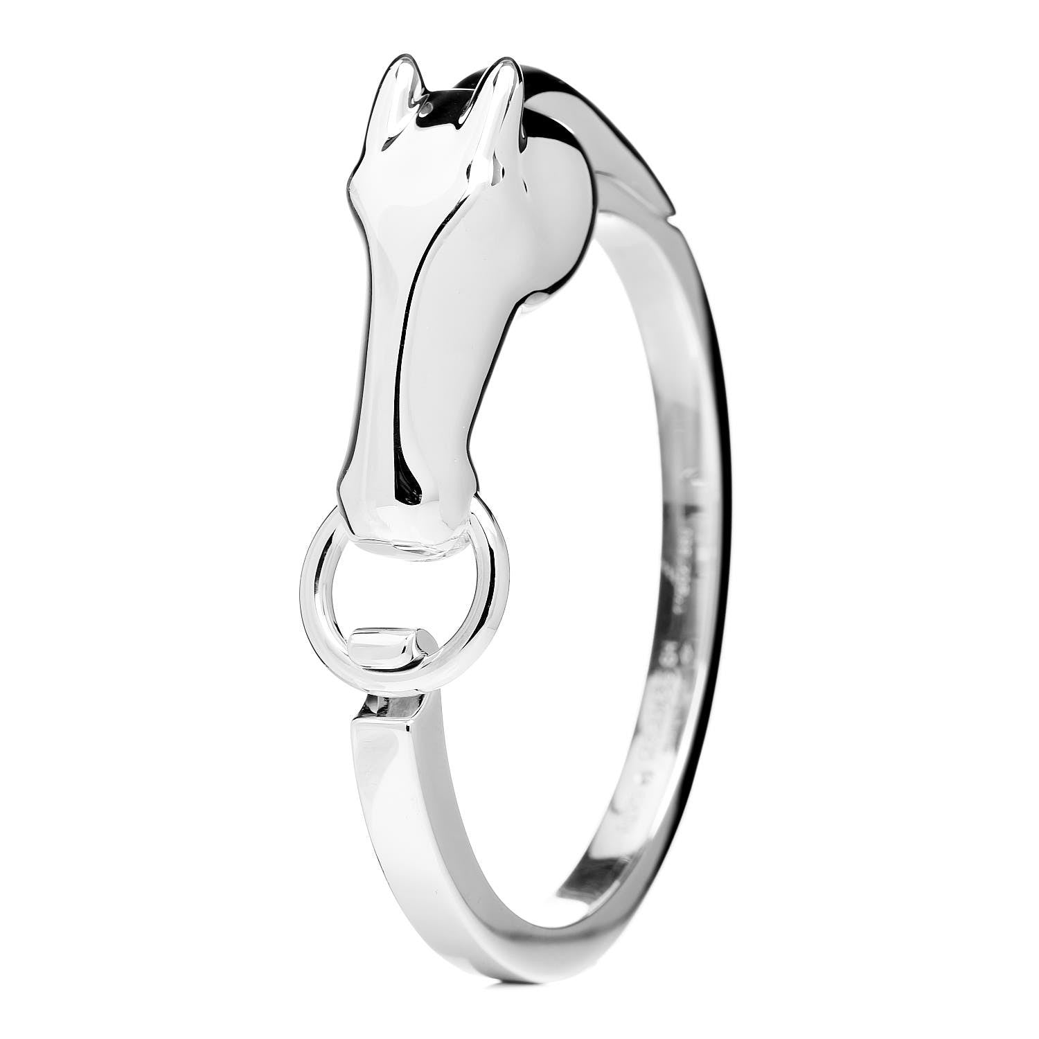 Hermes Sterling Silver PM Galop Bracelet SH 1 of 4