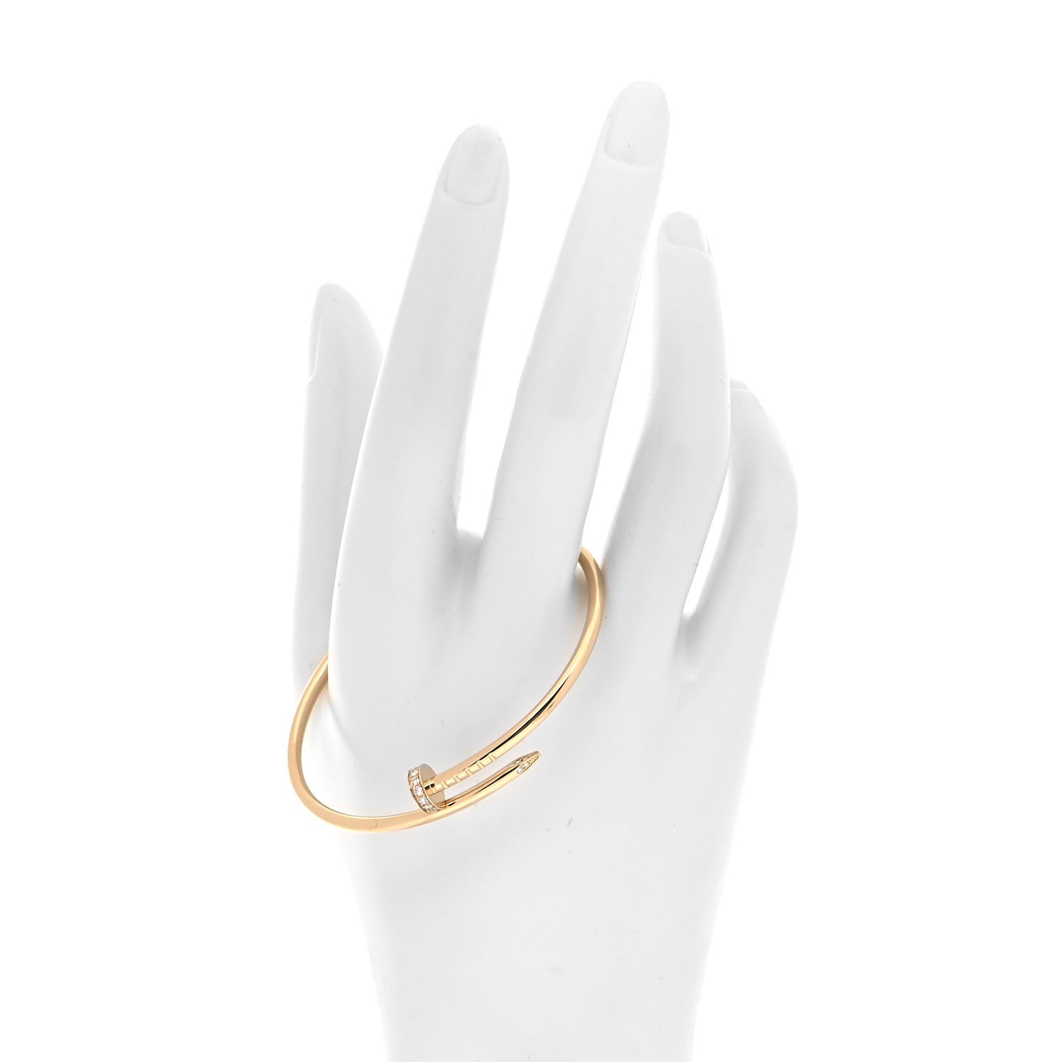 Cartier 18K Yellow Gold Diamond Small Juste Un Clou Bracelet 16 2 of 5