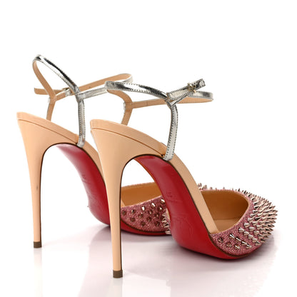 Christian Louboutin Metallic Baila Spike 100 Pumps 37 Poudre Bronze 4 of 8
