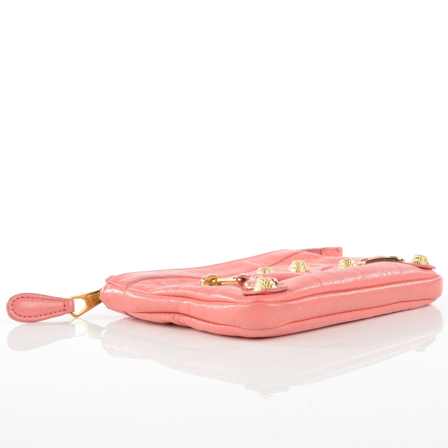 Balenciaga Agneau Giant 12 Gold Hardware M Porte-Monnaie Coin Purse Rose Azalee 4 of 9