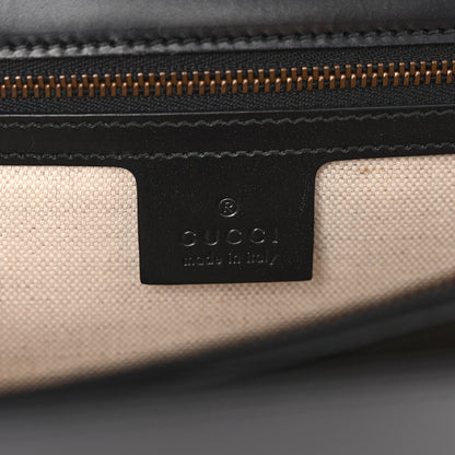 Gucci Calfskin Web Heart Medium GG Marmont Chain Handle Bag Black 7 of 10