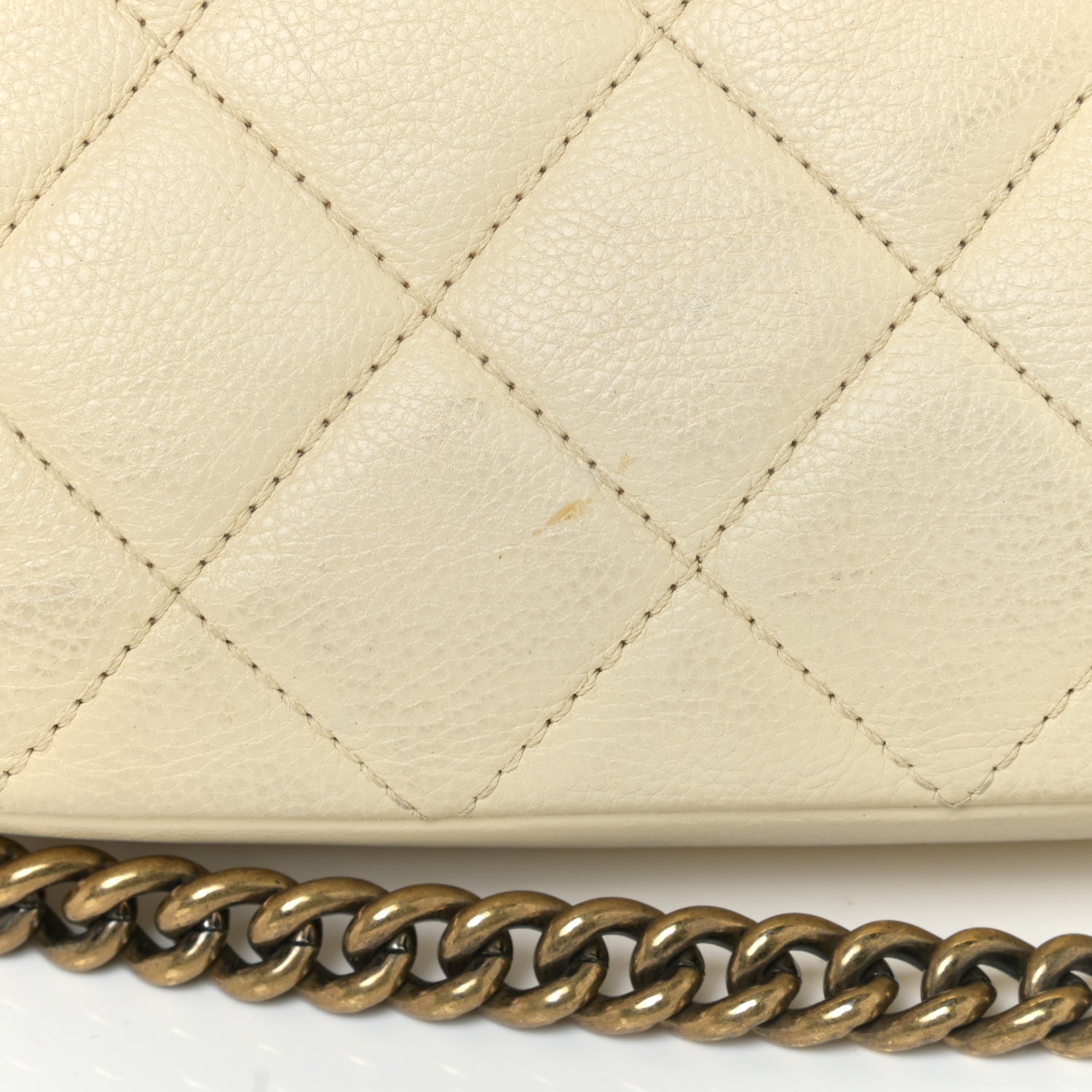 Chanel Calfskin Quilted Medium CC Crown Flap White 17 of 19