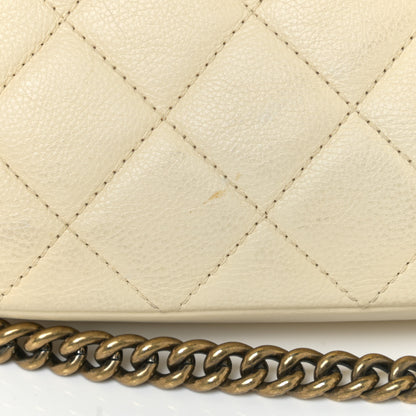 Chanel Calfskin Quilted Medium CC Crown Flap White 17 of 19