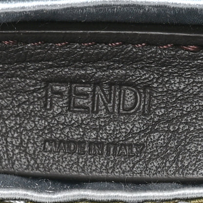 Fendi Sequin Paillettes Shiny Nappa Sex and the City Nano Maxi Buckle Baguette Charm  Avocado 6 of 10