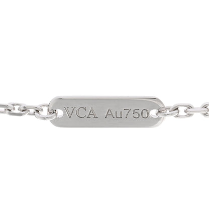Van Cleef & Arpels 18K White Gold Guilloche Vintage Alhambra Pendant Necklace 5 of 6