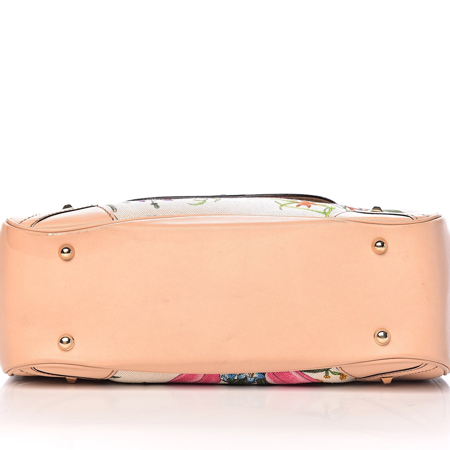Floral Flora Canvas Bamboo Top Handle Bag