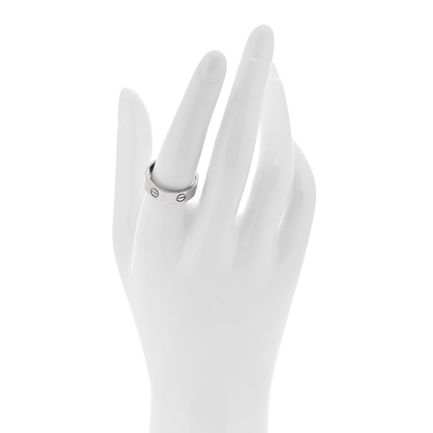 18K White Gold 5.5mm LOVE Ring 56 7.75