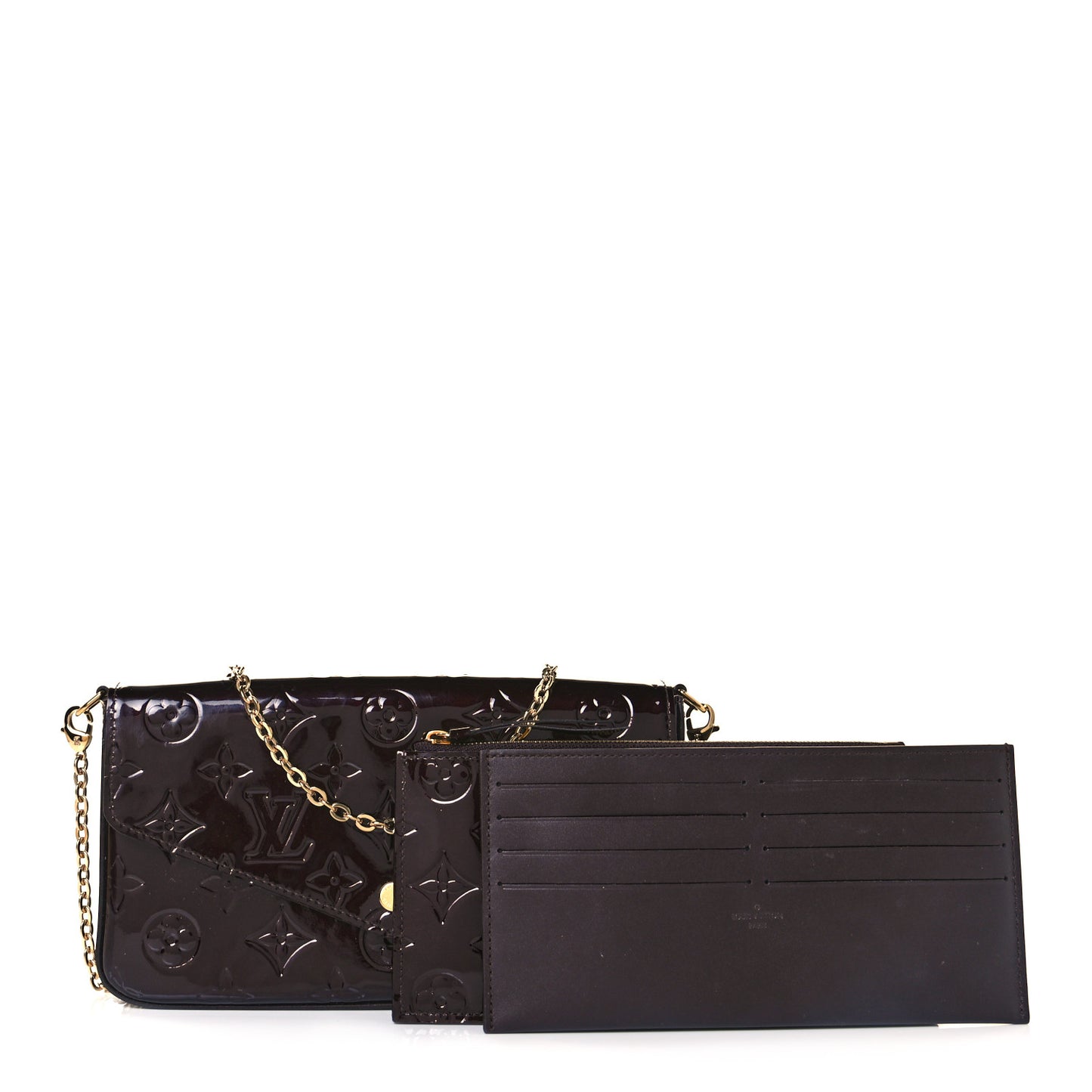 Vernis Pochette Felicie Chain Wallet Amarante