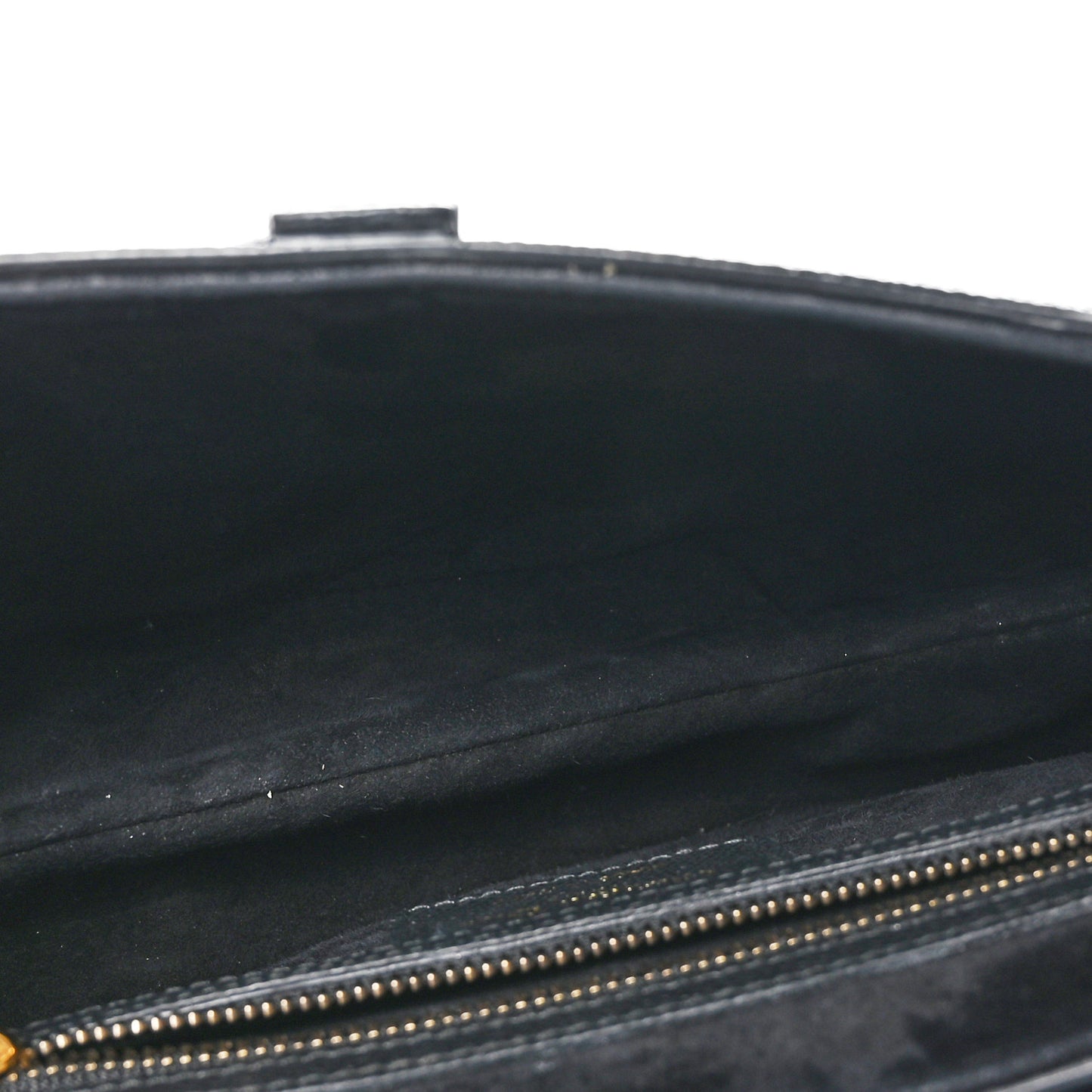 Grained Calfskin Saddle Bag With Strap Black