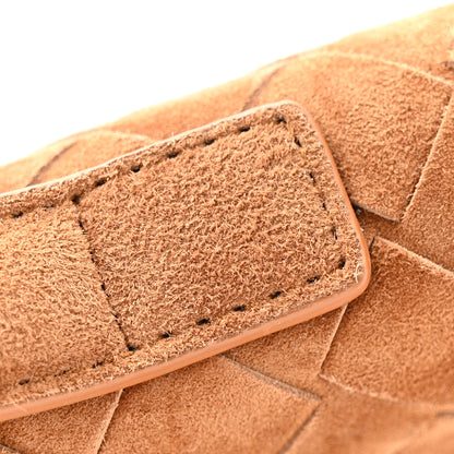 Bottega Veneta Suede Intrecciato Long Andiamo Top Handle Clutch Amber 10 of 10