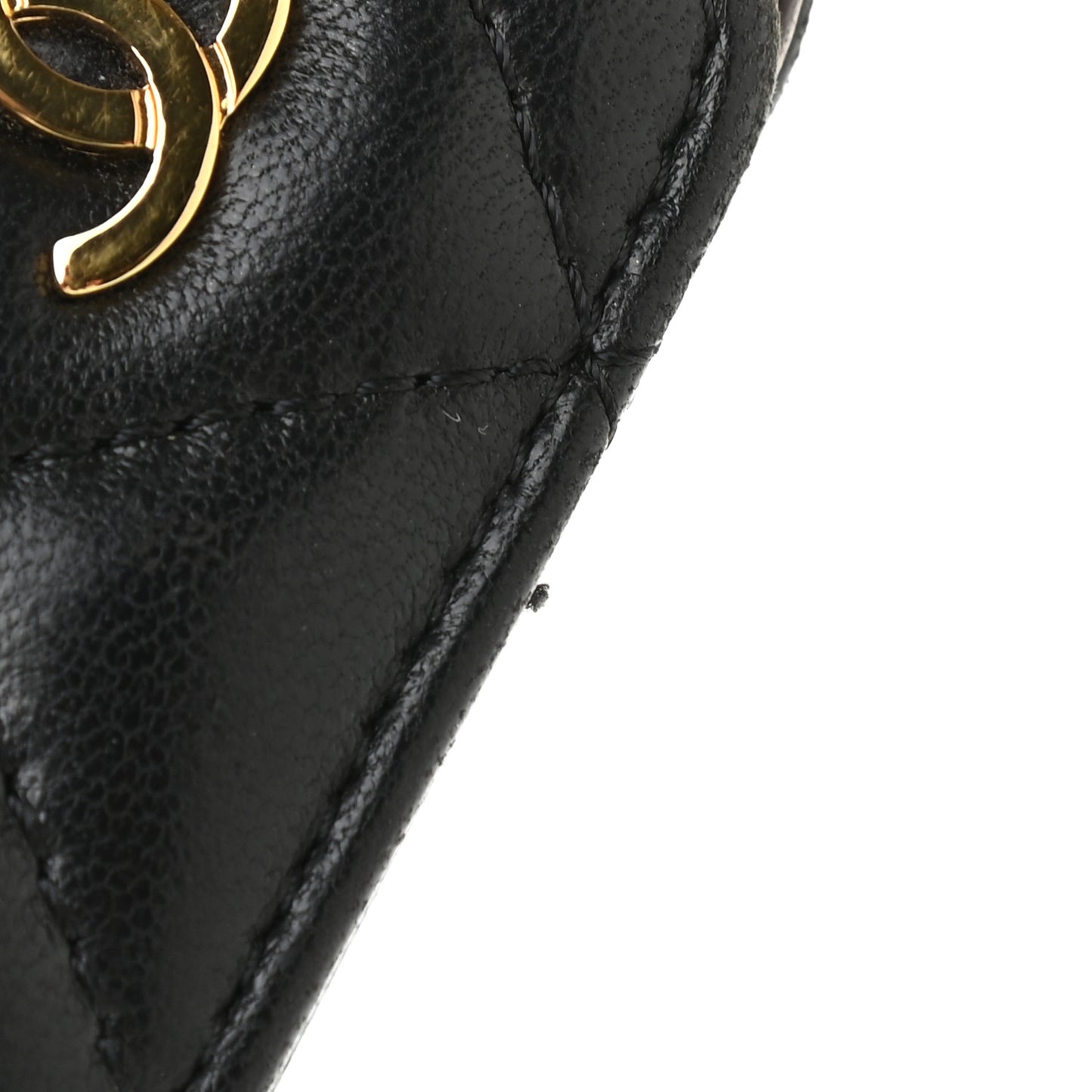 Lambskin Quilted Small Agenda Cover Black