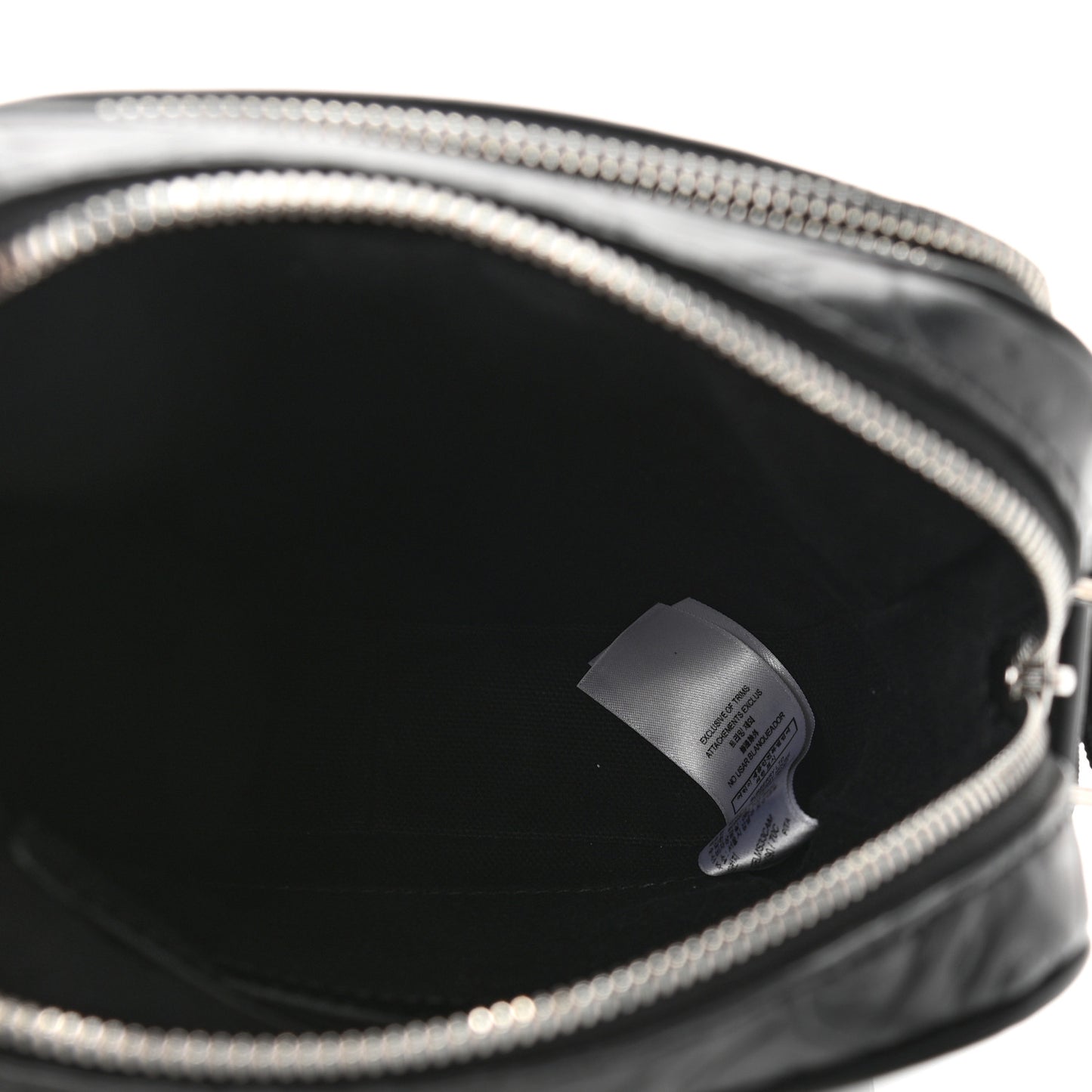Calfskin Embossed TB Freddie Crossbody Bag Black