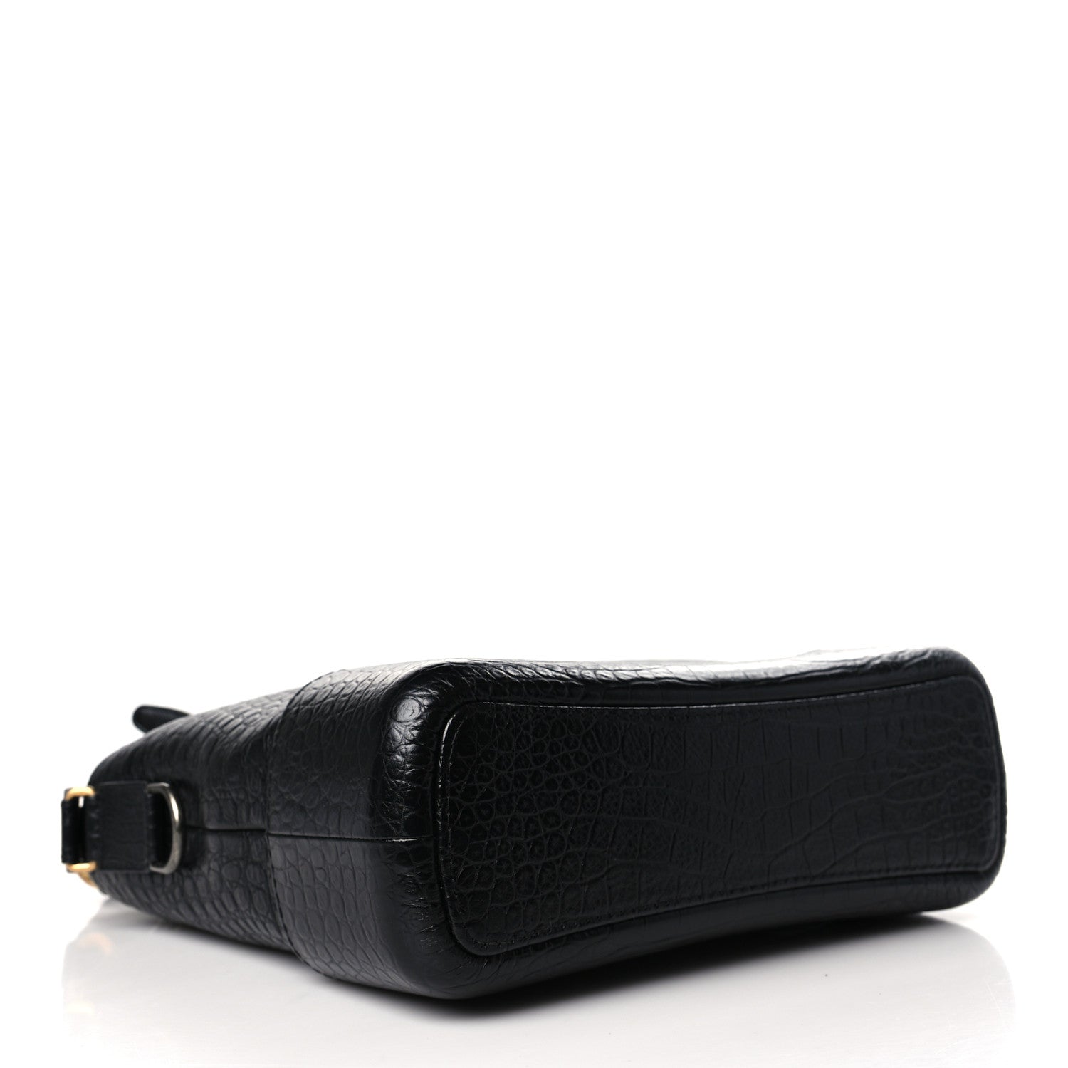 Chanel Crocodile Embossed Calfskin Medium Gabrielle Cocodile Hobo Black 4 of 9