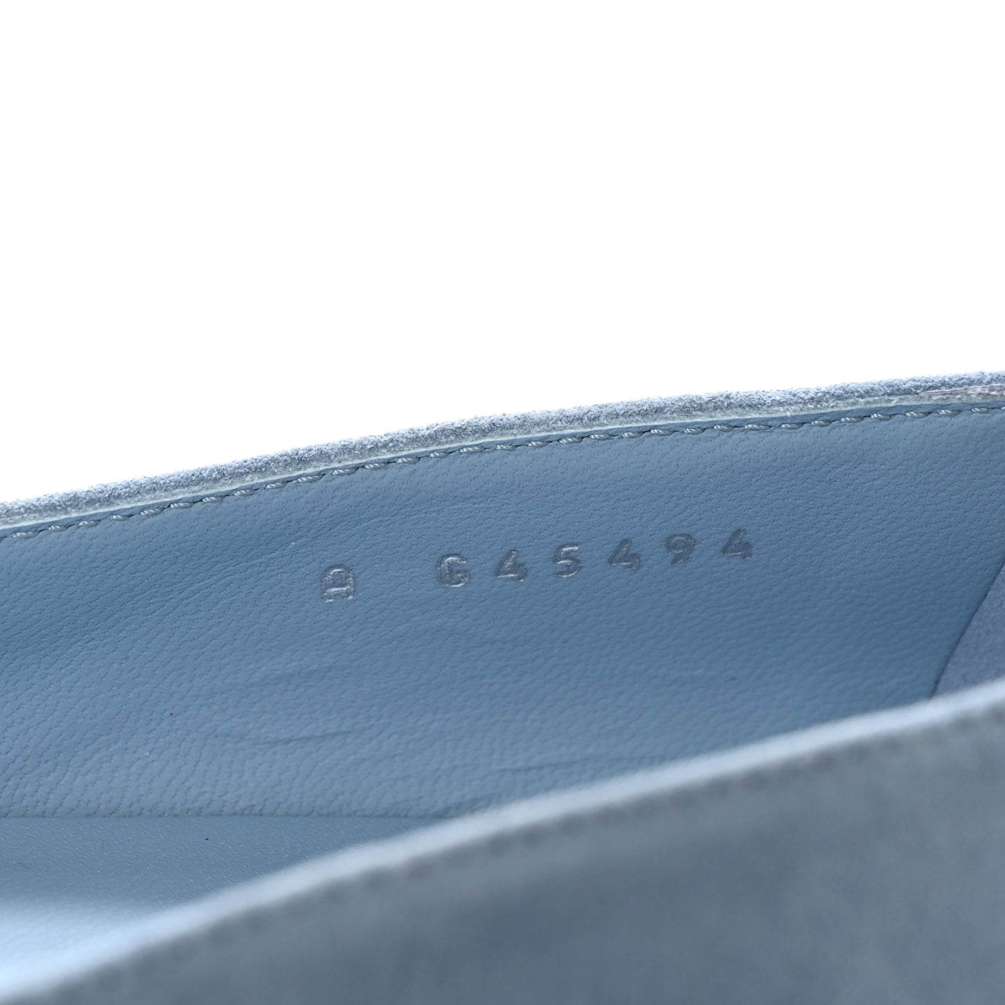 Suede Cap Toe Camellia Ballerina Flats 36.5 Light Blue
