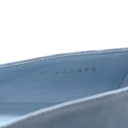 Chanel Suede Cap Toe Camellia Ballerina Flats 36.5 Light Blue 9 of 10