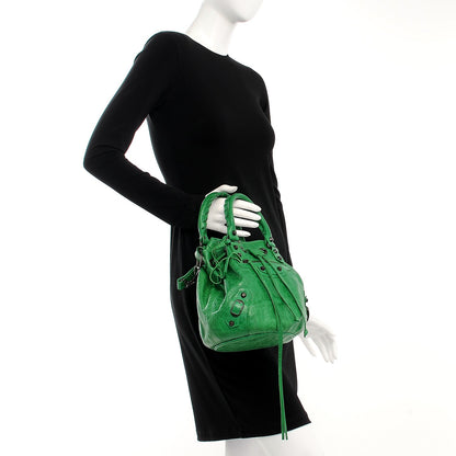 Balenciaga Agneau Classic Hardware Mini Pompon Vert Poker 3 of 11