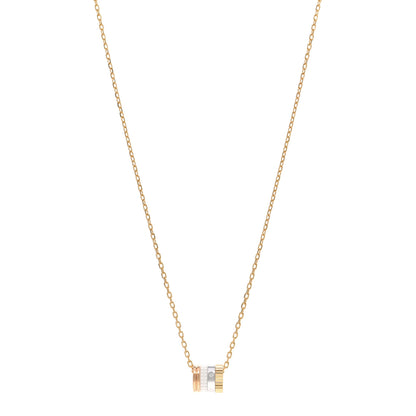 Boucheron 18K White Yellow Rose Gold Diamond Ceramic Quatre Mini Ring Pendant Necklace 1 of 4