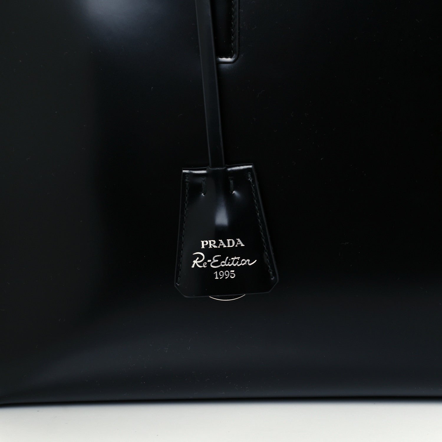 Prada Spazzolato Large Re-Edition 1995 Double Handle Handbag Black 9 of 12