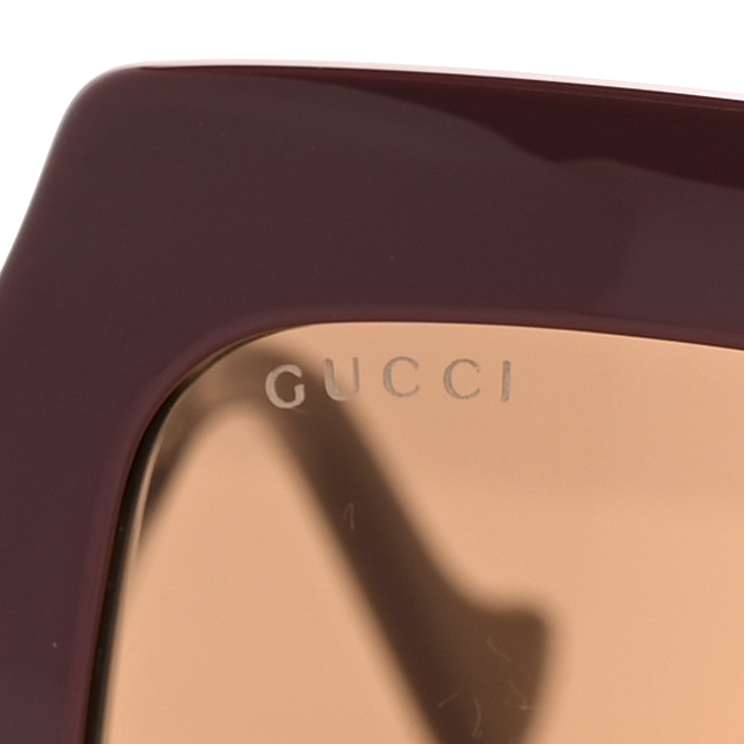 Gucci Acetate Rectangular Frame Chain Sunglasses GG1022S Burgundy 8 of 9