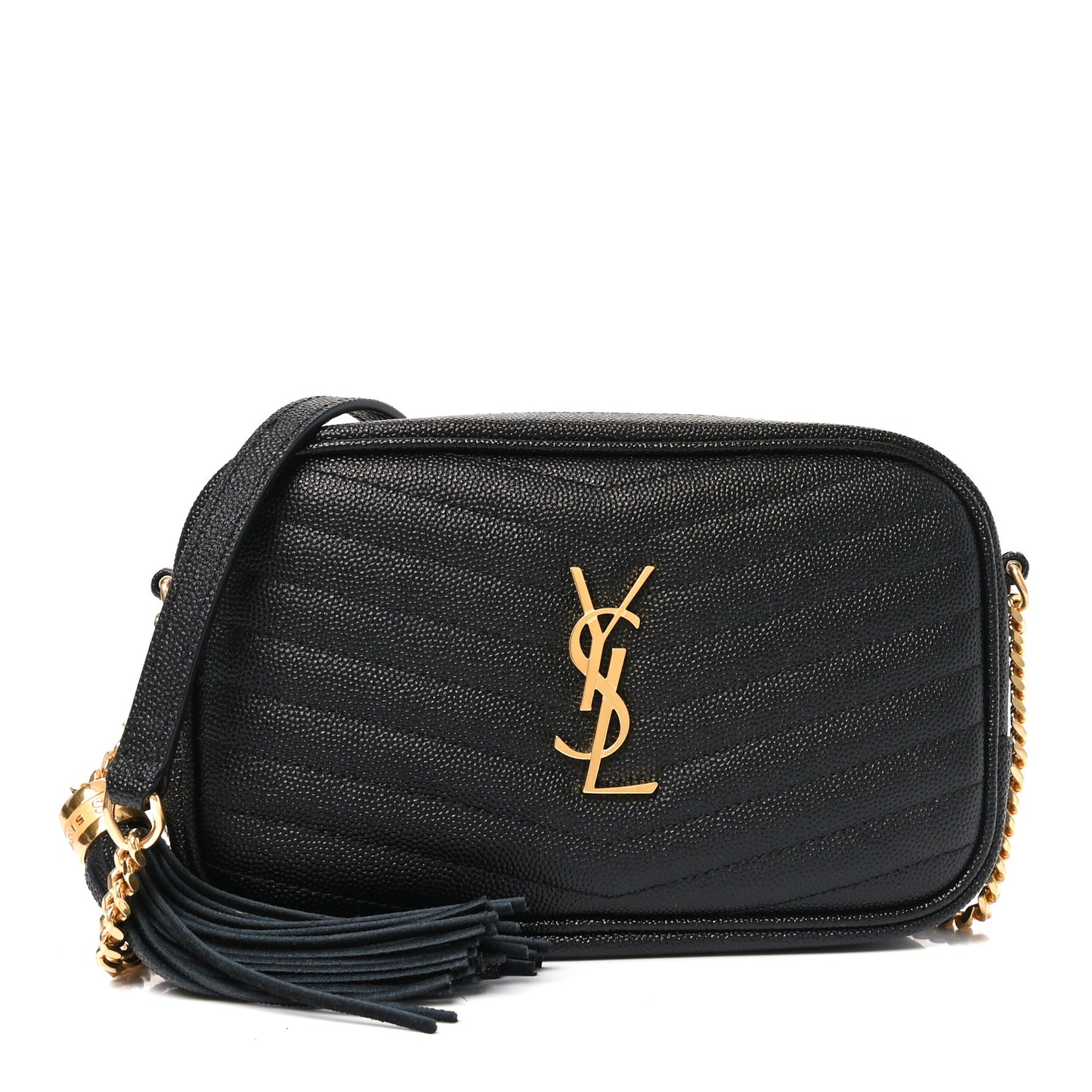 Grain De Poudre Matelasse Monogram Mini Lou Camera Bag Black