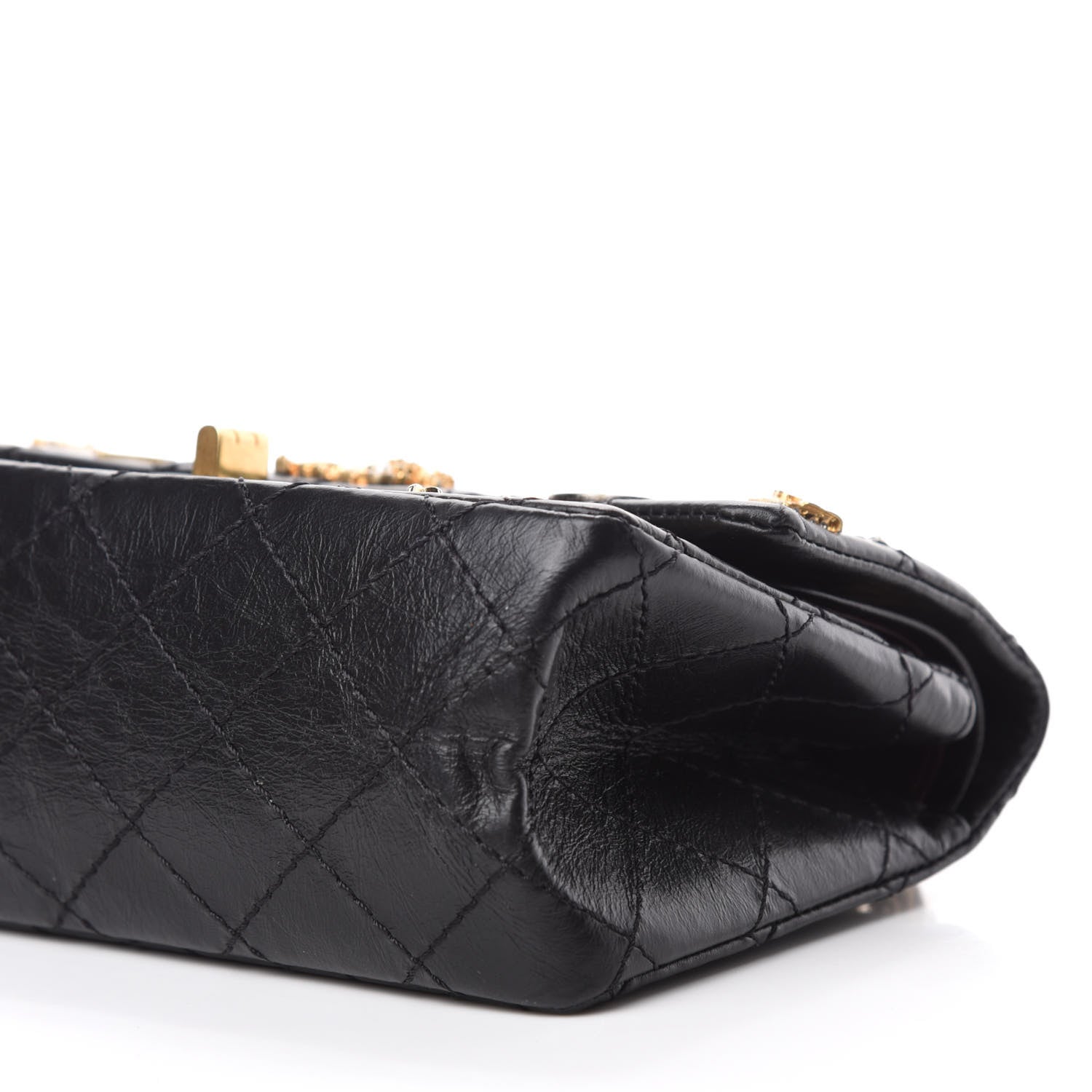 Chanel Aged Calfskin Lucky Charms 2.55 Reissue 224 Flap Black 7 of 12