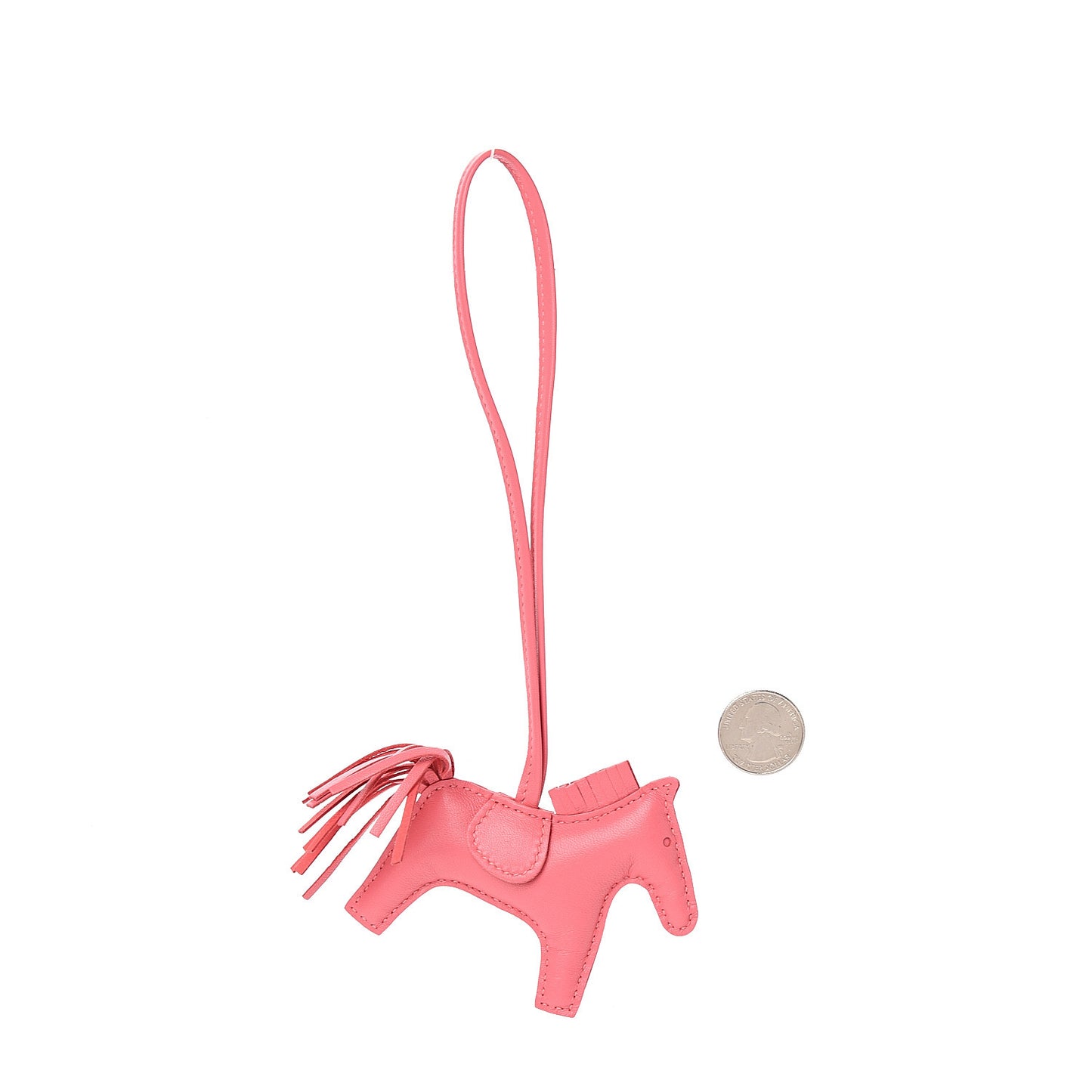 Milo Lambskin Grigri Rodeo Horse Bag Charm PM Rose Azalee