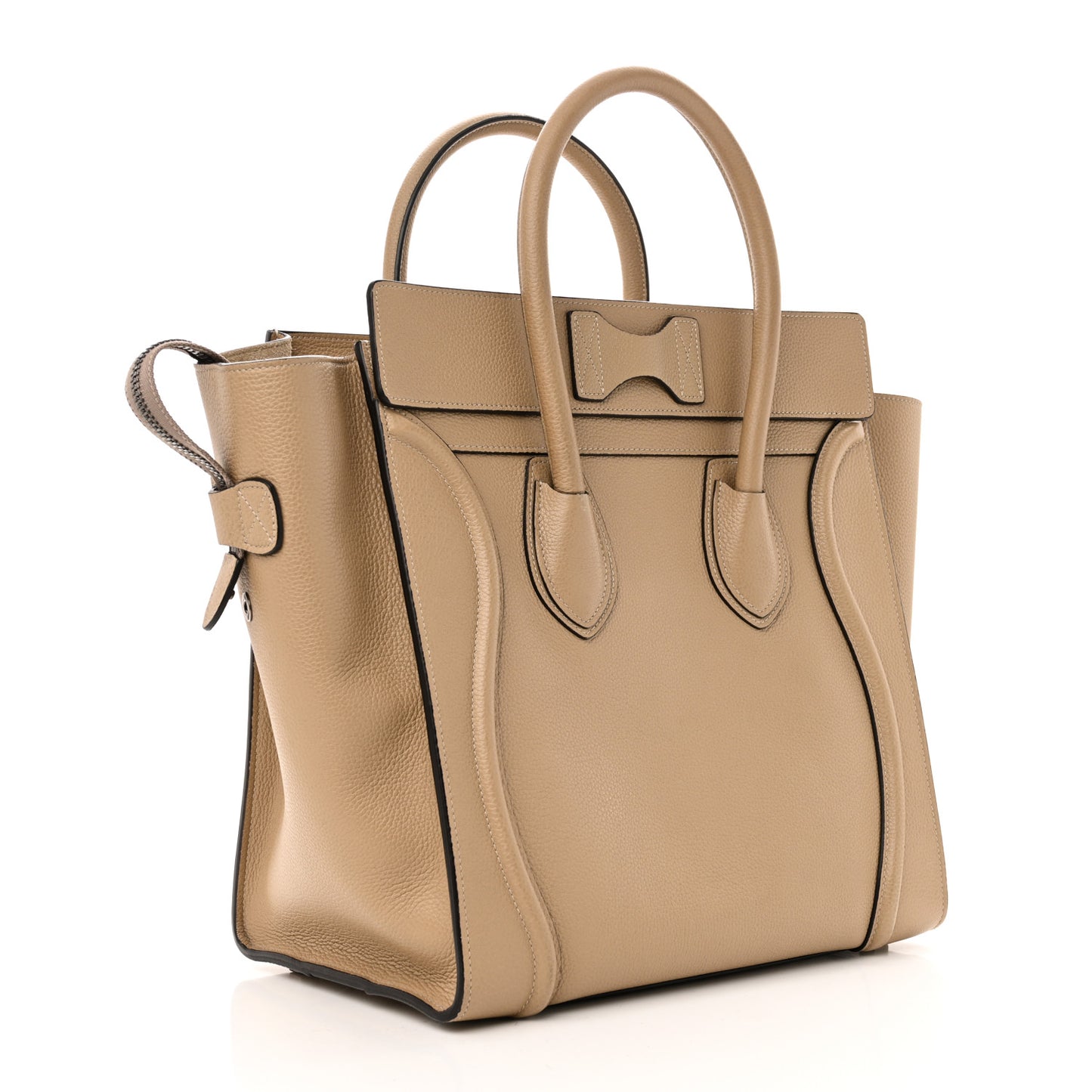 Drummed Calfskin Mini Luggage Dune
