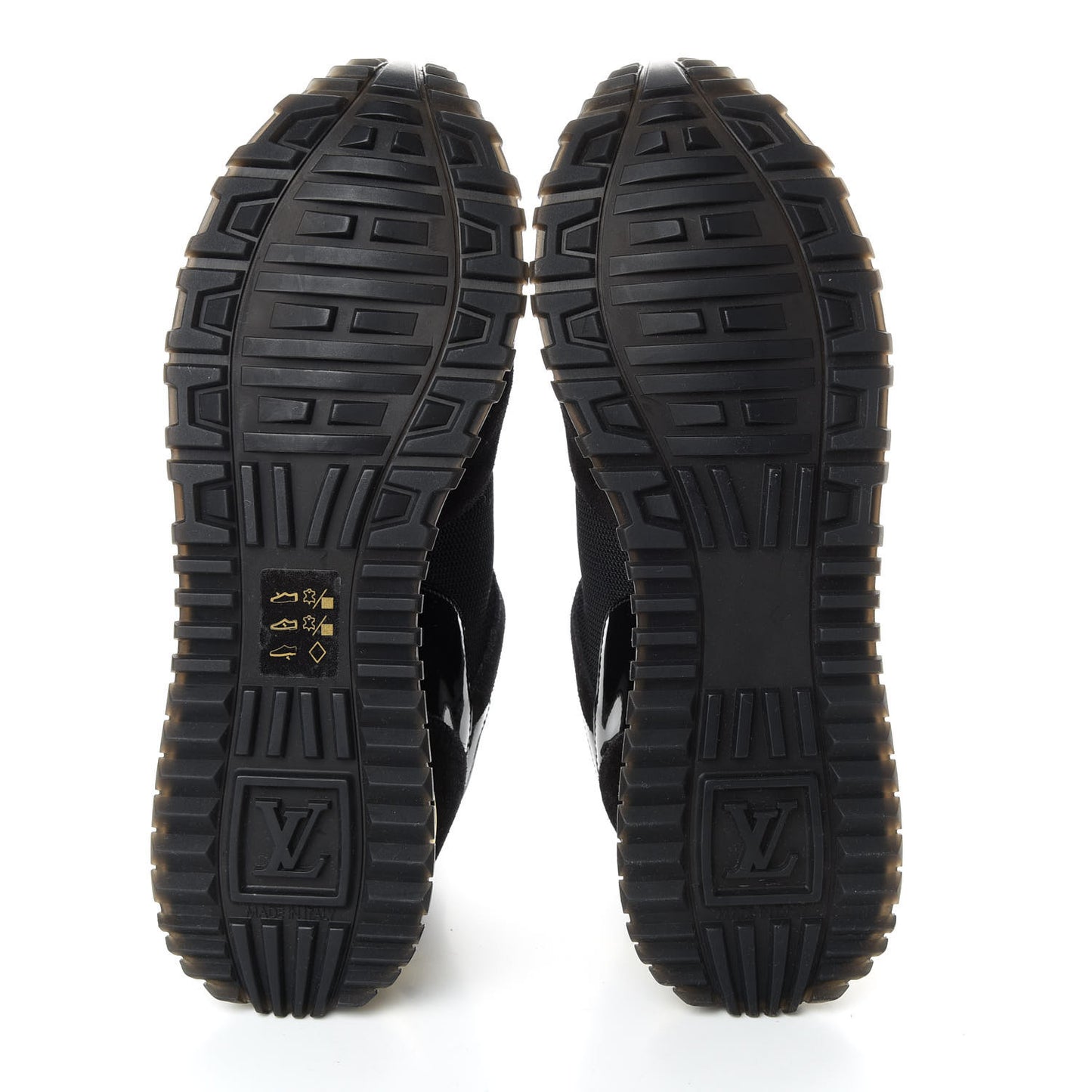 Suede Monogram Run Away Sneakers 37 Black