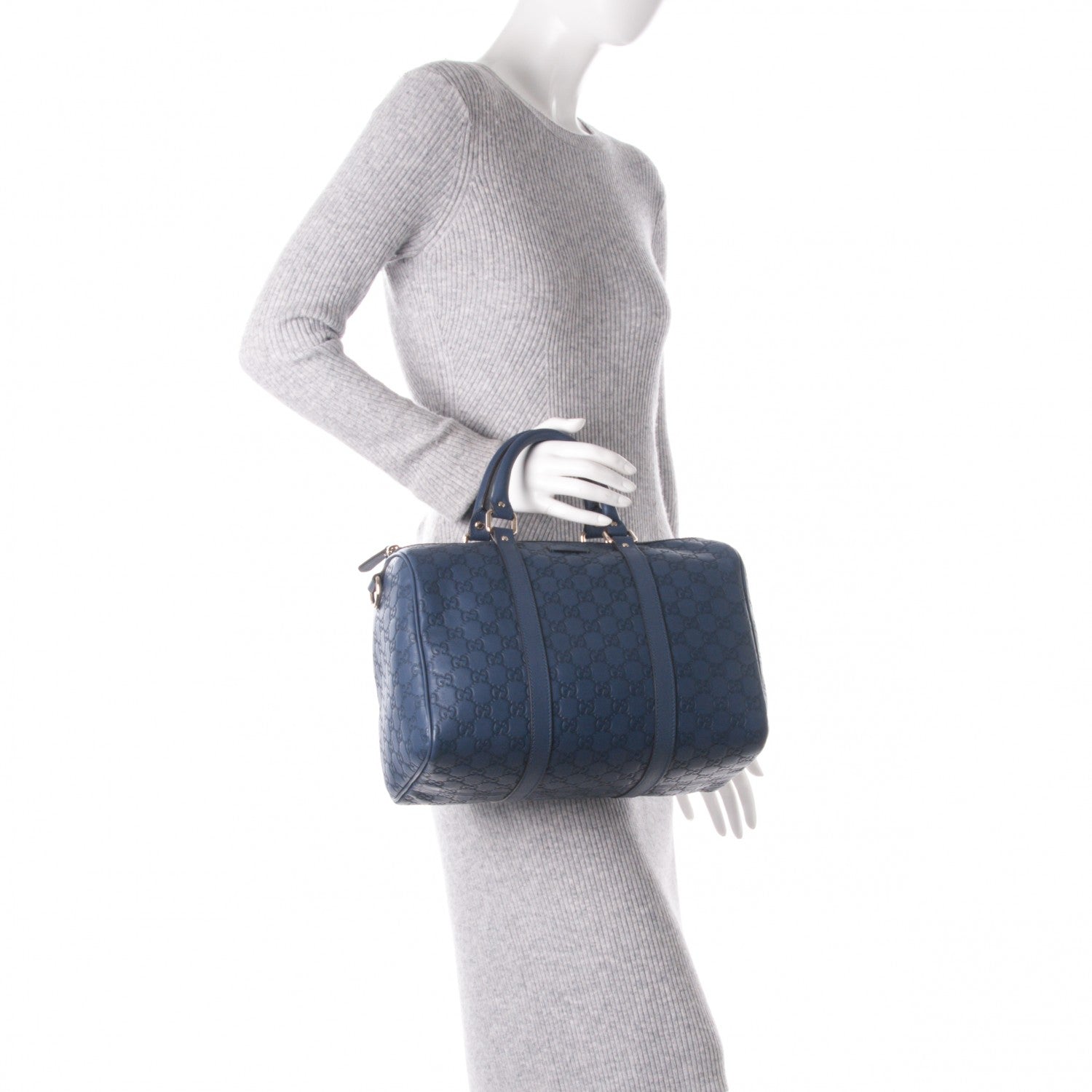 Gucci Guccissima Medium Joy Boston Blue 2 of 7
