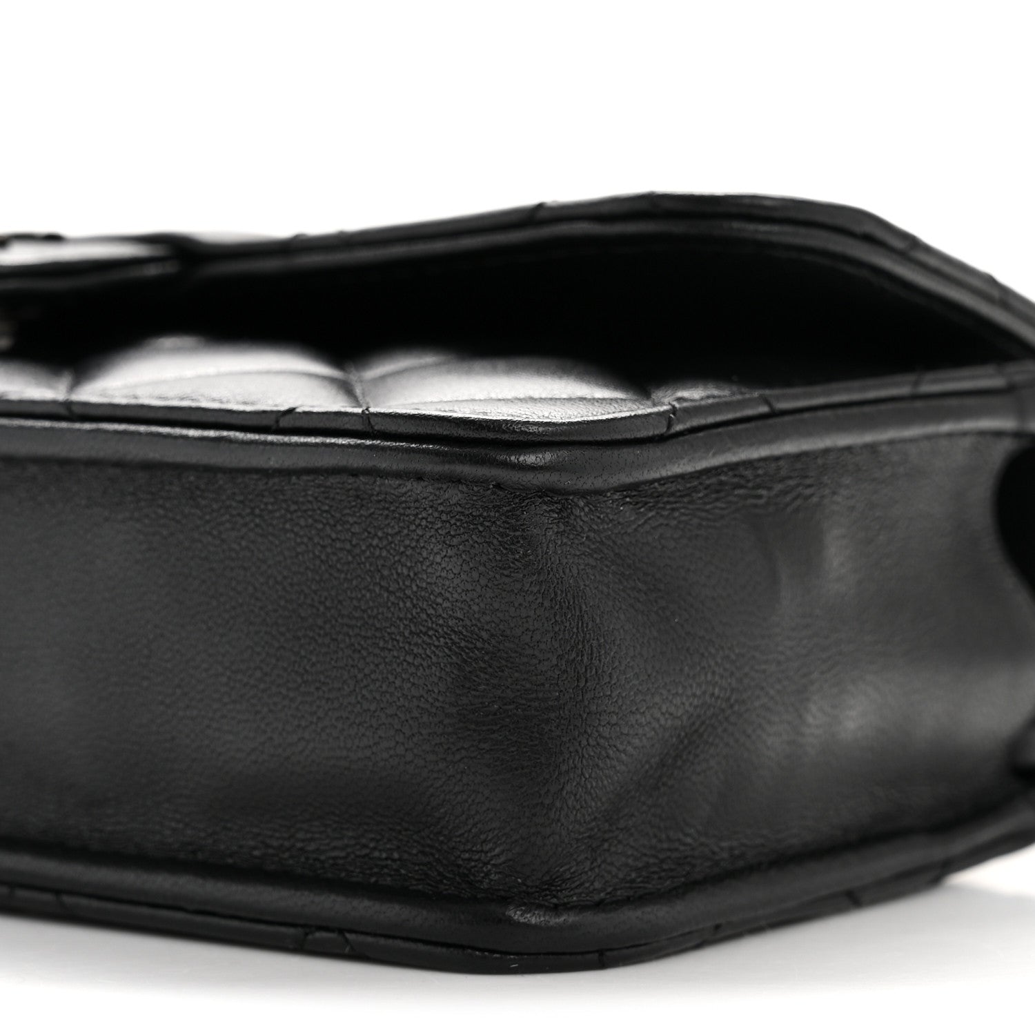 Chanel Lambskin Quilted Flap Phone Holder With Chain So Black 31 of 37