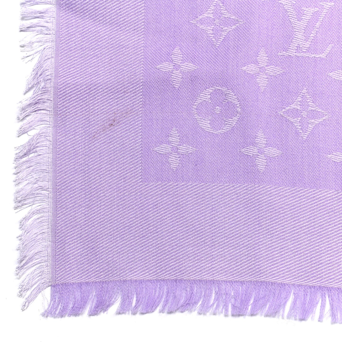 Silk Wool Monogram Shawl Mauve
