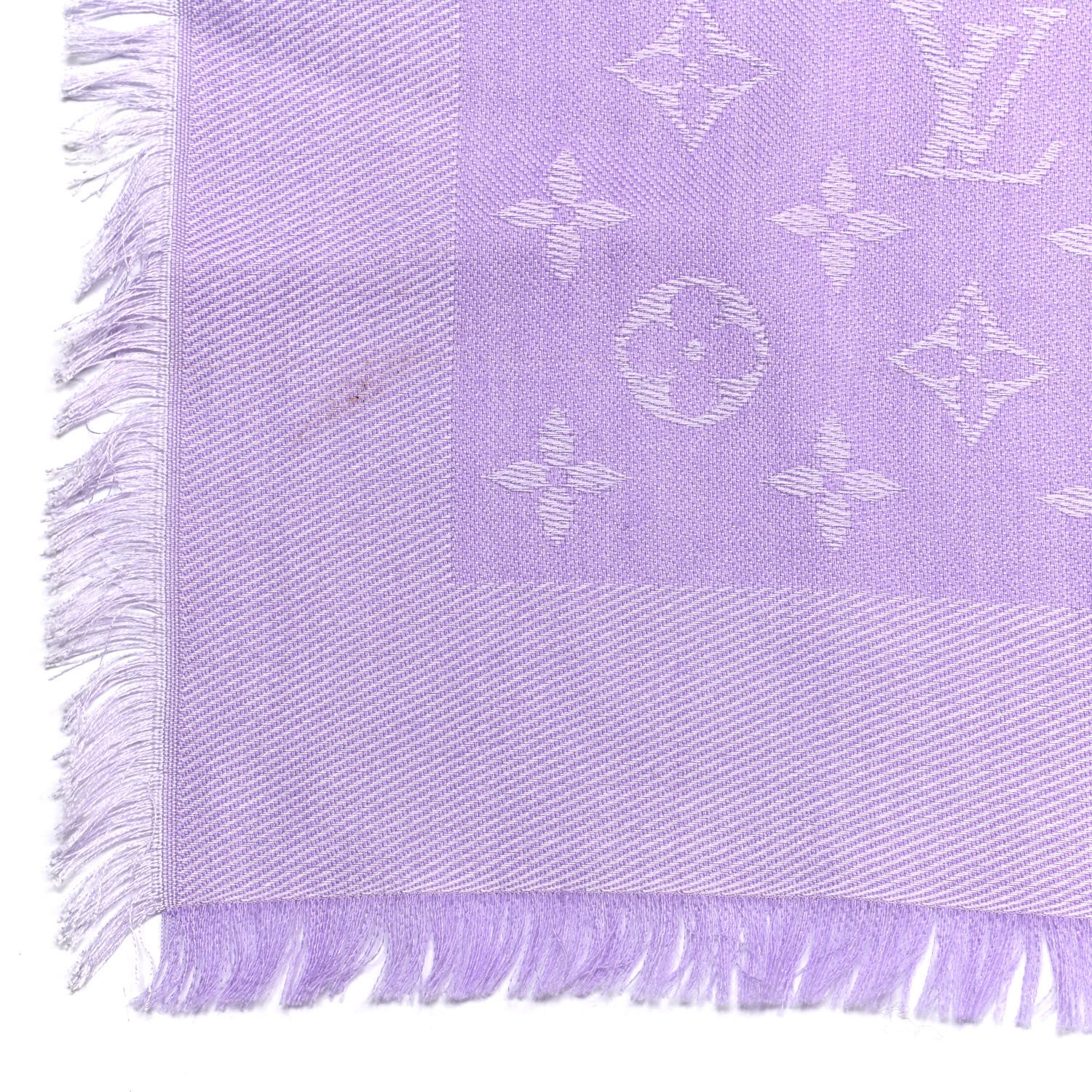 Louis Vuitton Silk Wool Monogram Shawl Mauve 4 of 4
