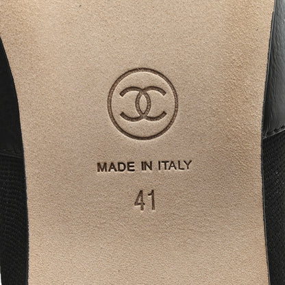 Chanel Calfskin Grosgrain Camellia Mocassin Loafers 41 Black 7 of 11