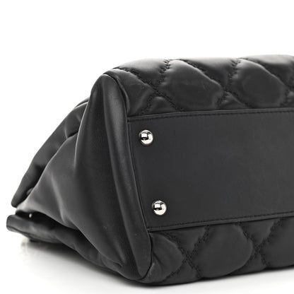 Chanel Calfskin Double Stitch Large Hamptons Flap Bag Black 9 of 11