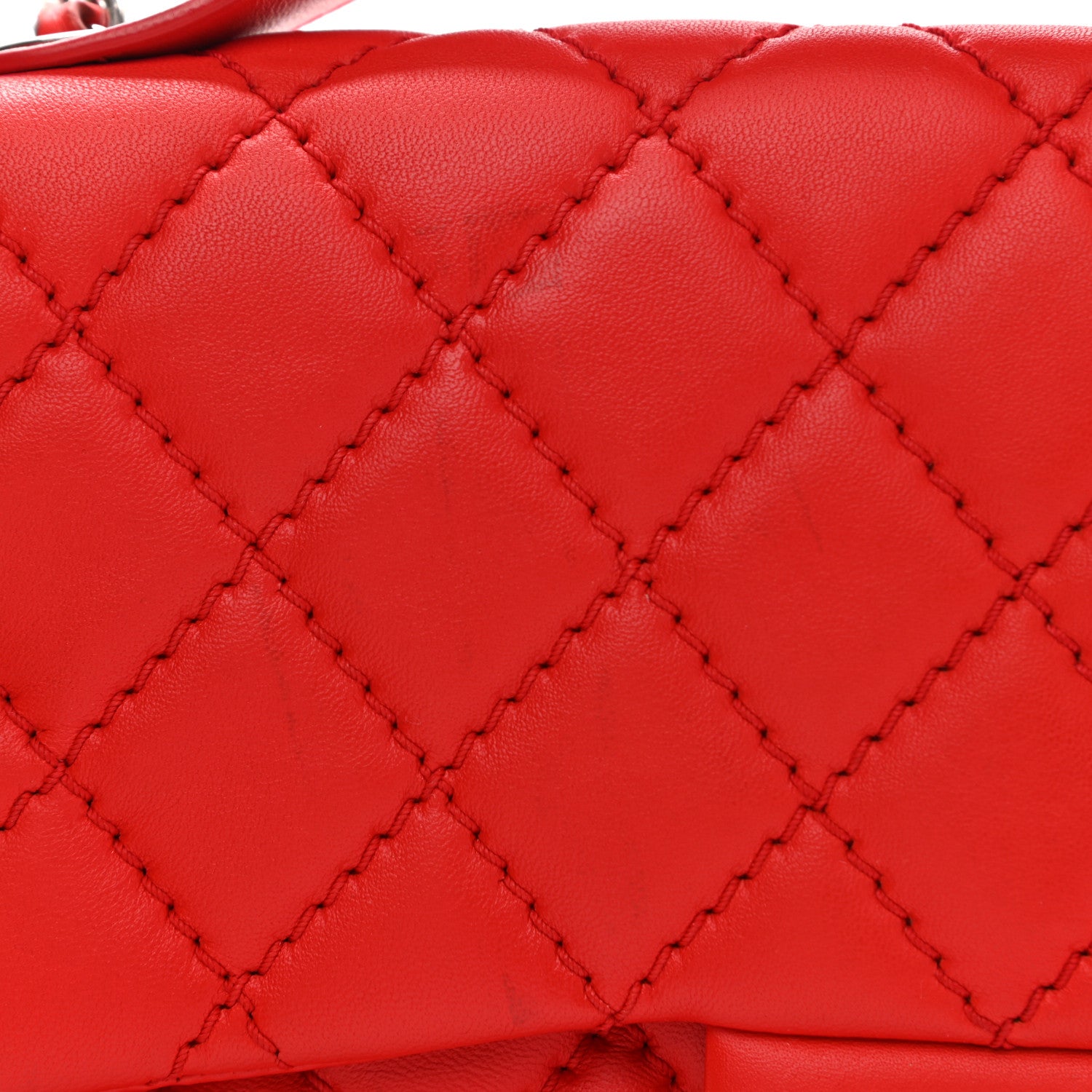 Chanel Lambskin Quilted Medium Easy Carry Flap Red 14 of 21