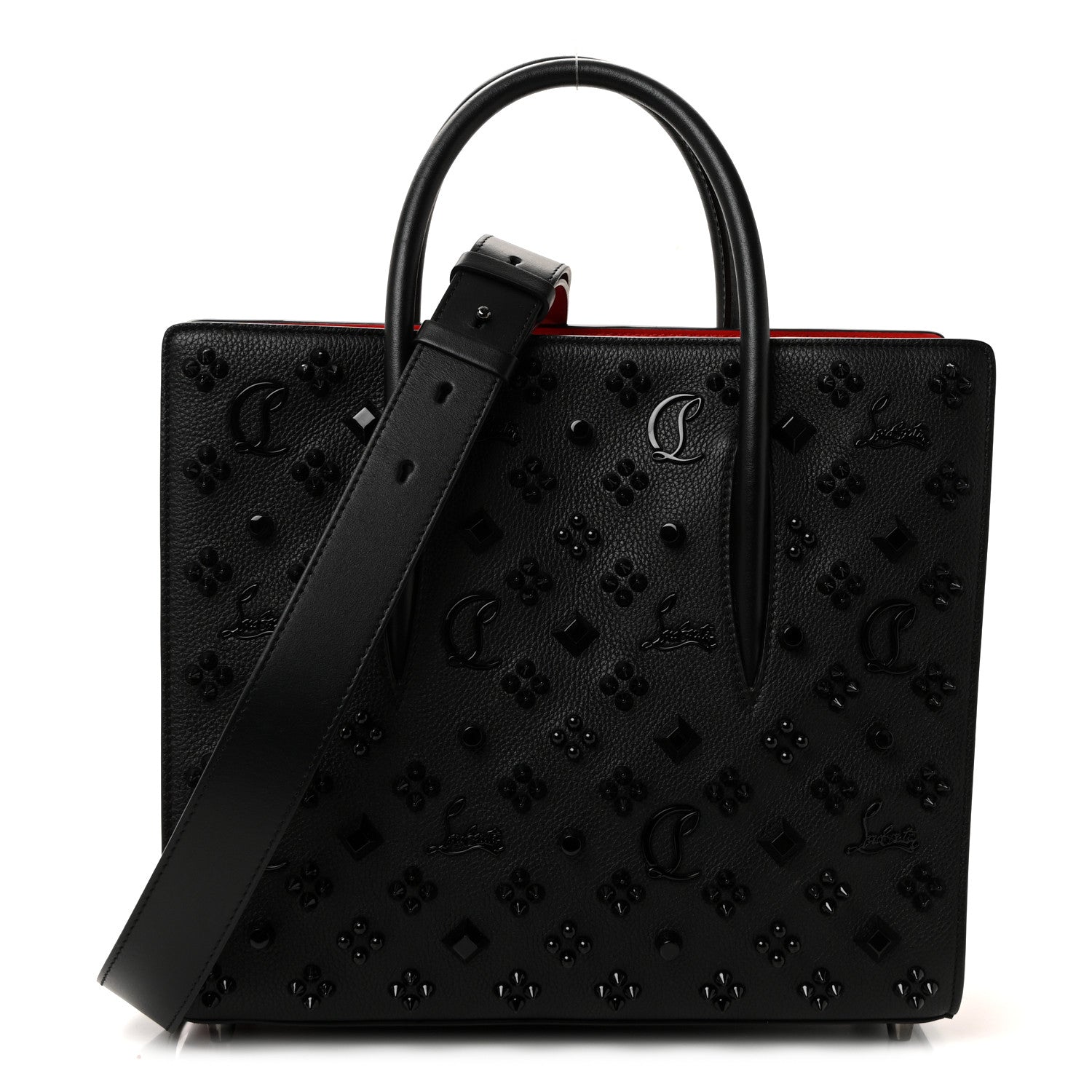 Christian Louboutin Calfskin Spikes Loubinthesky Medium Paloma Black 1 of 10